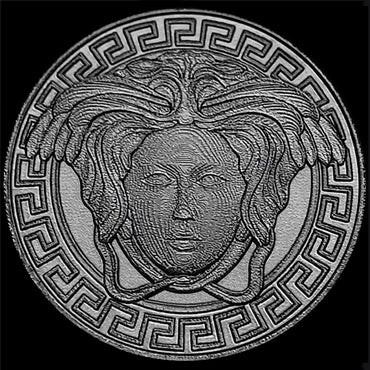 Medusa Head Engraved Watch Band for Garmin D2 Mach 2 51mm, D2 Mach 1 Pro, Fenix 8 Pro 51mm, 7X Pro 6X Pro 5X Plus Fenix 3, Descent Mk3i 51mm Mk2i Mk2 Mk1 Stainless Steel Strap N13 -A26