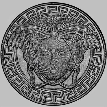 Medusa Head Engraved Watch Band for Garmin Descent X30, Mk3i 51mm, Mk2i Mk2 Mk1, D2 Mach 2 51mm, D2 Mach 1 Pro, Fenix 8 Pro 51mm, 7X Pro 6X Pro 5X Plus Fenix 3 Stainless Steel Strap N13 A26