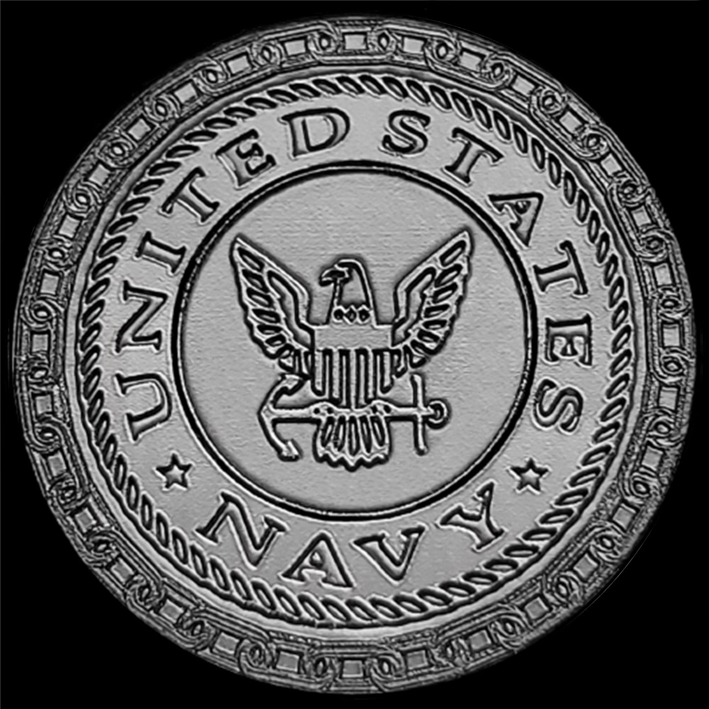US Navy Engraved Watch Band Compatible with Apple iWatch Ultra 2 9 8 7 SE 6 5 4 3 2 1 Case 38mm 40mm 41mm 42mm 44mm 45mm 49mm Black Stainless Steel Strap NE1