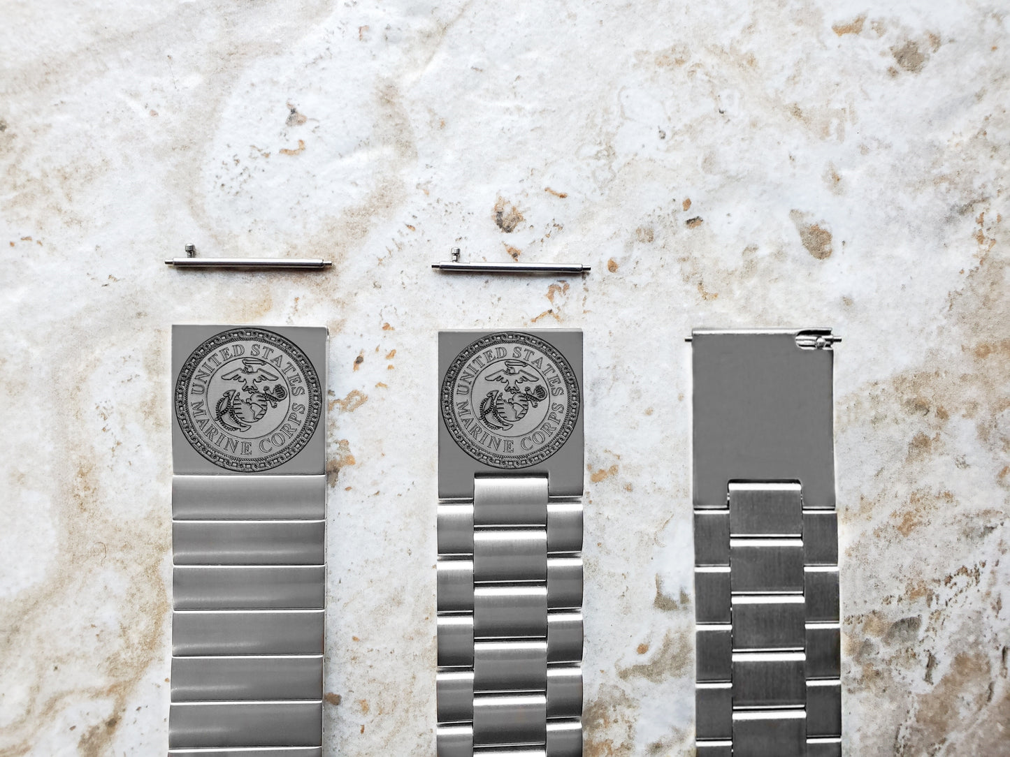 Marine Corps Engraved Watch Band Compatible with Garmin Forerunner 745 265 255 Venu 3 2 Vivoactive 4 Darth Vader First Avenger Stainless Steel Strap MC1 -B22