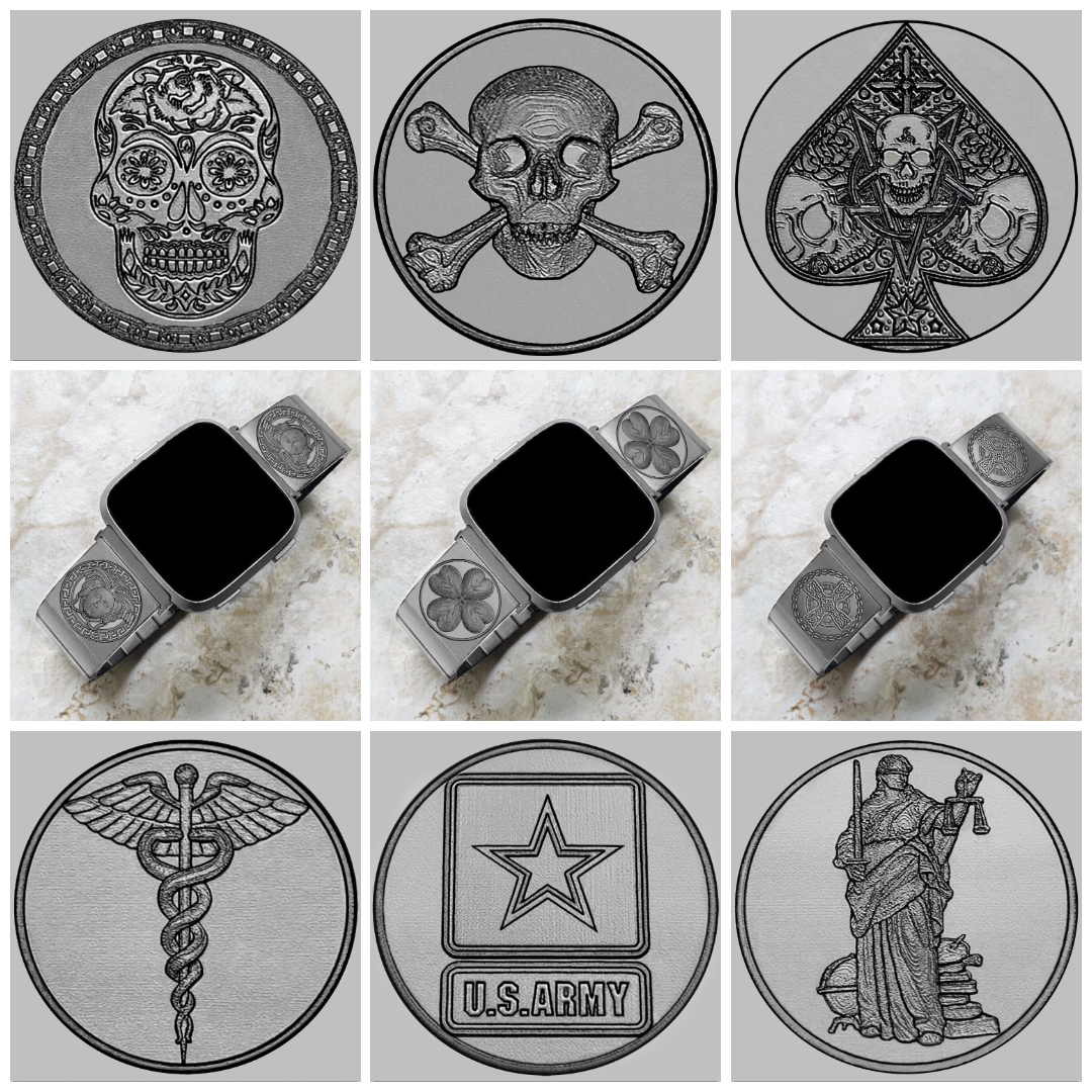 Custom Personalized Unique Engraved Band for Fitbit Versa Lite 2 3 4 and Sense 1 and 2 Smartwatches Silver Stainless Steel Bracelet Strap Great Gift