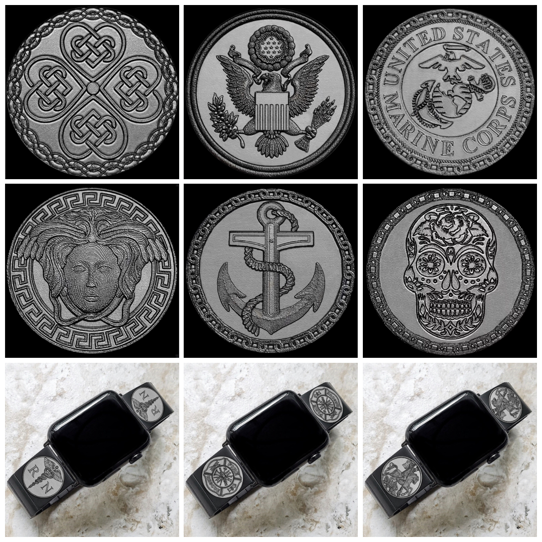 Custom Personalized Unique Engraved Band for Apple Watch Ultra 2 9 8 7 SE 6 5 4 3 2 1 Case 38mm 40mm 41mm 42mm 44mm 45mm 49mm Black Stainless Steel Strap Great Gift