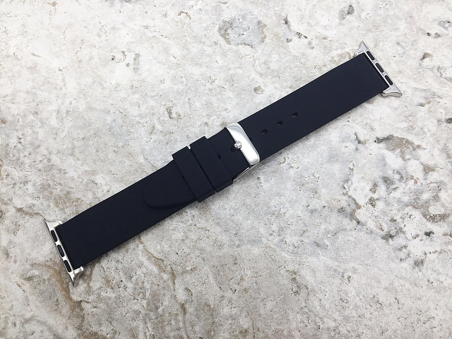 Apple iWatch Soft Rubber Band for All Series 38mm 40mm 41mm 42mm 44mm 45mm 49mm Smooth Waterproof Strap Highly Resistance AABB