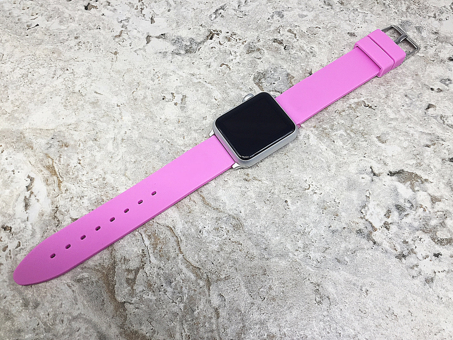 Apple iWatch Soft Rubber Band for All Series 38mm 40mm 41mm 42mm 44mm 45mm 49mm Smooth Waterproof Strap Highly Resistance AABB