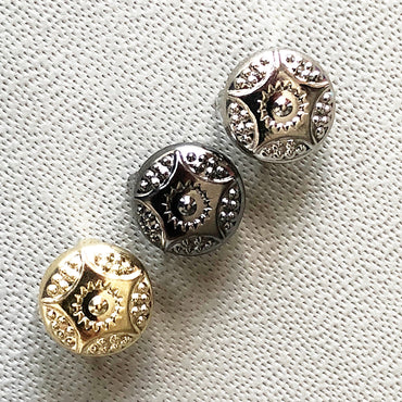 100pcs 9mm Gold Silver Gun Metal Color Prong Studs Rivets Craft Supplies Hardware Leatherworking for Fabric Leather Wood Rubber Projects -A6