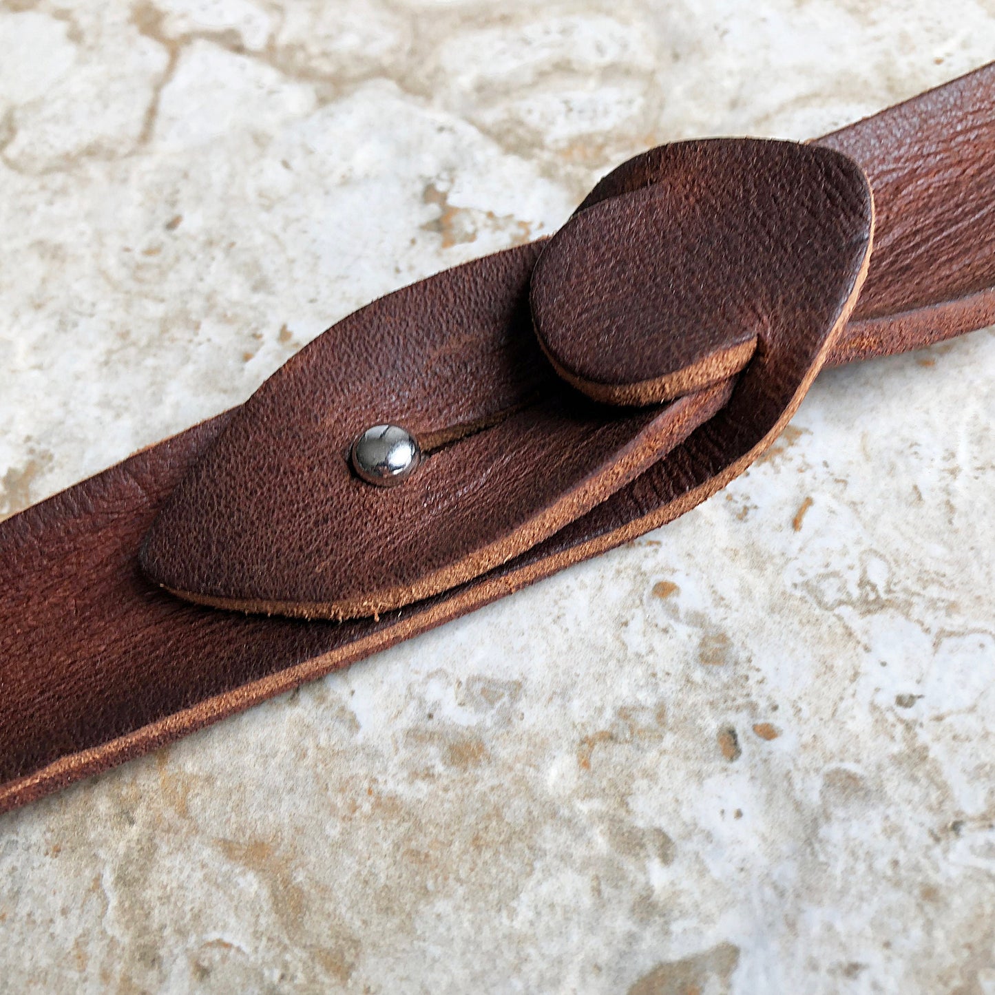 Apple Watch Band in Brown Distressed Leather Bracelet for Watch All Series 38mm 40mm 41mm 42mm 44mm 45mm 49mm Strap Cuff in Rose Gold Finish