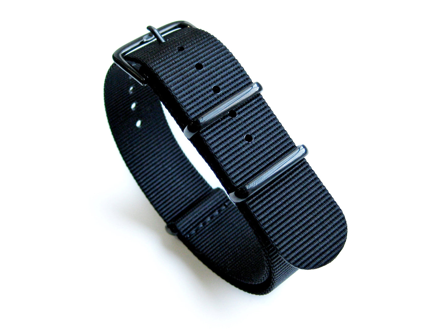 22mm 20mm 24mm Durable Long Lasting Nylon Band Strap for Luxury Sports and Casual Watches - Waterproof and Washable (NYL-ALLB)
