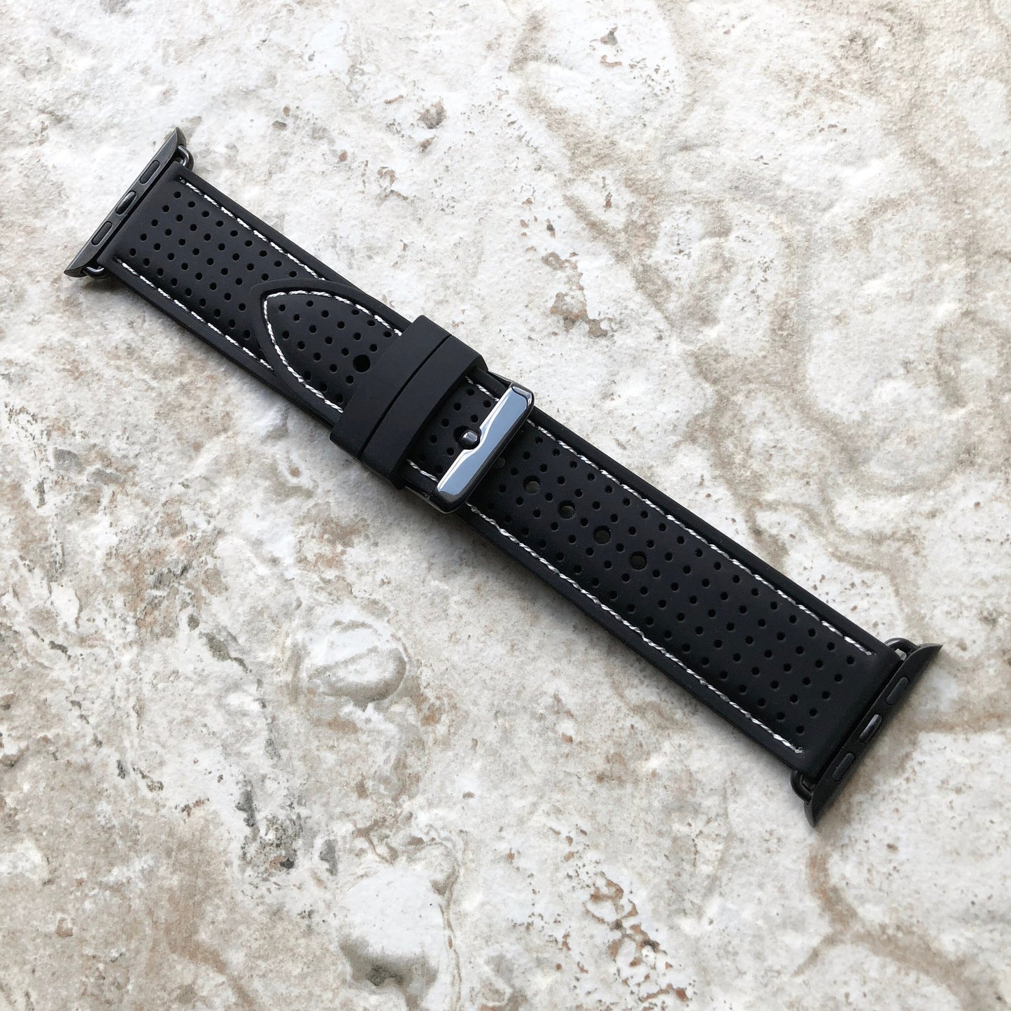 Apple New Luxury Sports Band for iWatch Ultra 2 9 8 7 SE 6 5 4 3 2 1 Series 38mm 40 41mm 42mm 44mm 45mm 49mm Modern Rubber Silicone Strap BL