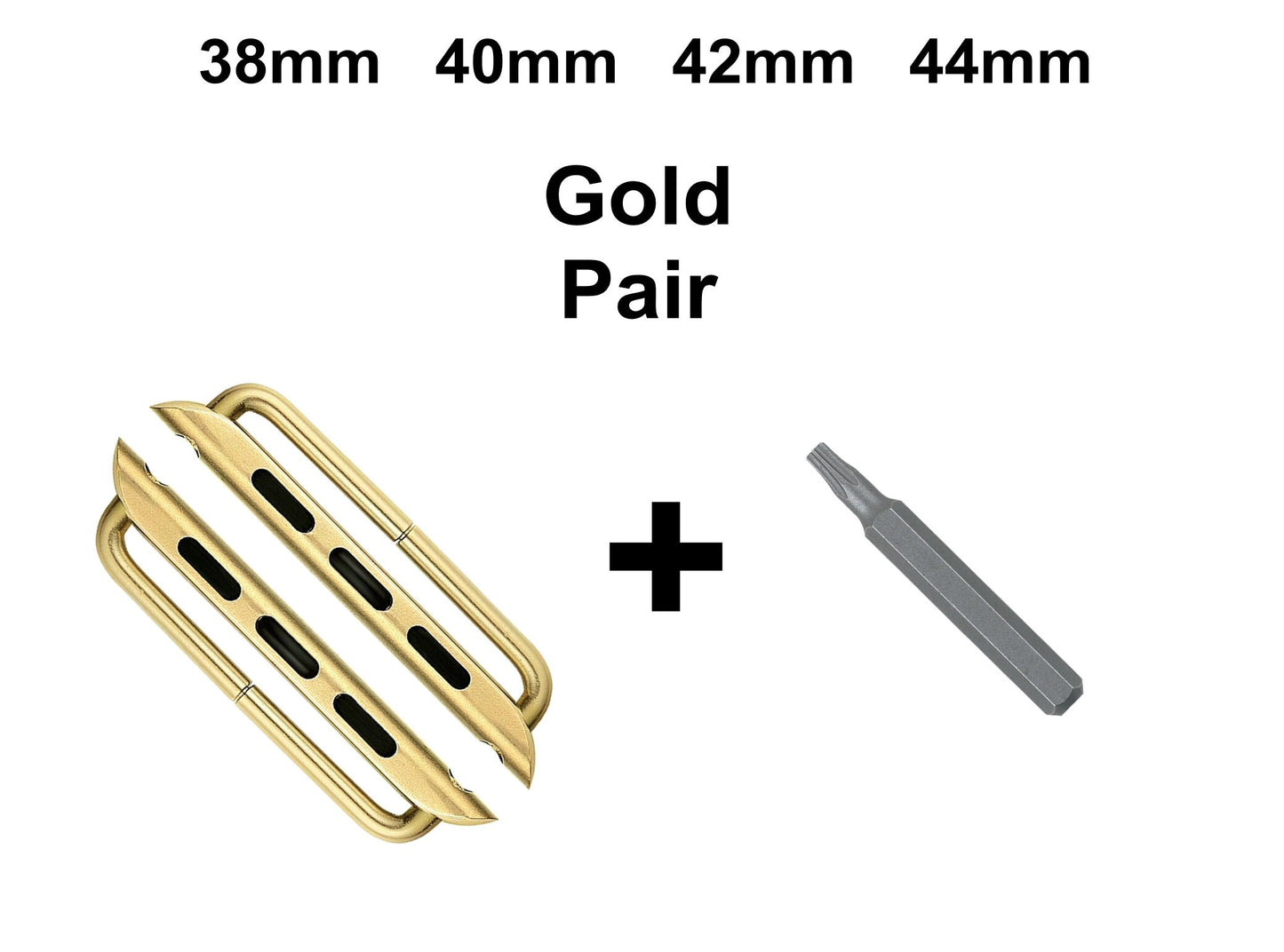 Apple Rose Gold Silver Black Band Adapters for iWatch All Series 38mm 40mm 41mm 42mm 44mm 45mm 49mm Case Pair Lugs Connector Strap Star Tool