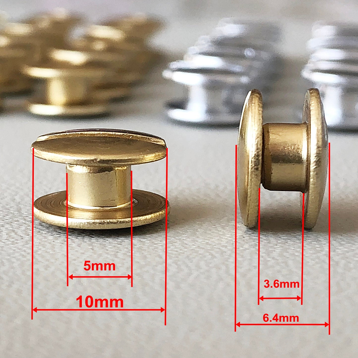 20pcs Aluminum 1/8" 3mm , 1/4" 6mm Binding Chicago Screws Posts Rivets Conchos Silver Black Antique Gold Brass Plated Leather Craft Supplies