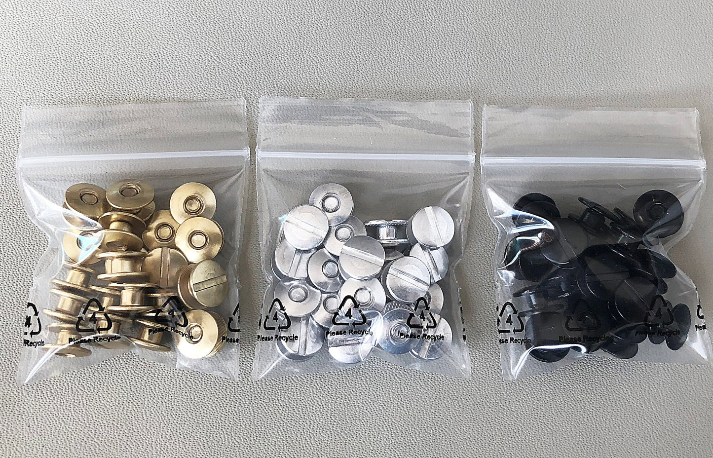 20pcs Aluminum 1/8" 3mm , 1/4" 6mm Binding Chicago Screws Posts Rivets Conchos Silver Black Antique Gold Brass Plated Leather Craft Supplies