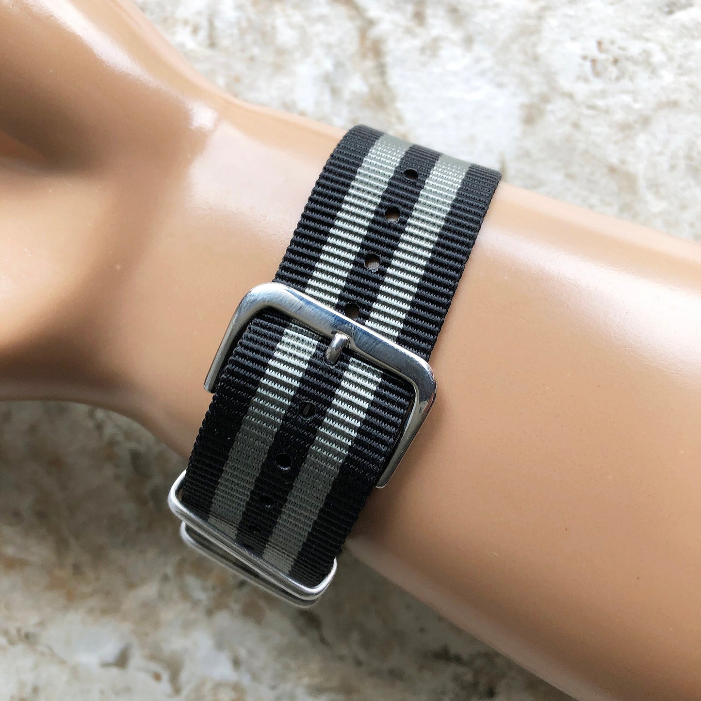 20mm 22mm 24mm High Tenacity Durable Long Lasting Polypropylene Webbing Military Style Watch Band Strap - Permanent Color UV Water Resistant