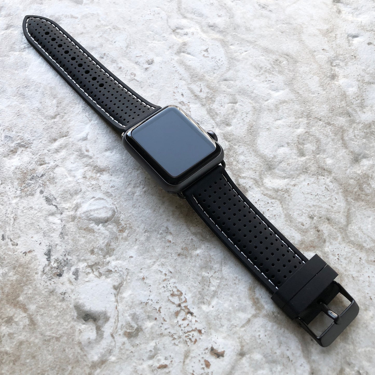 Apple New Luxury Sports Band for iWatch Ultra 2 9 8 7 SE 6 5 4 3 2 1 Series 38mm 40 41mm 42mm 44mm 45mm 49mm Modern Rubber Silicone Strap BL