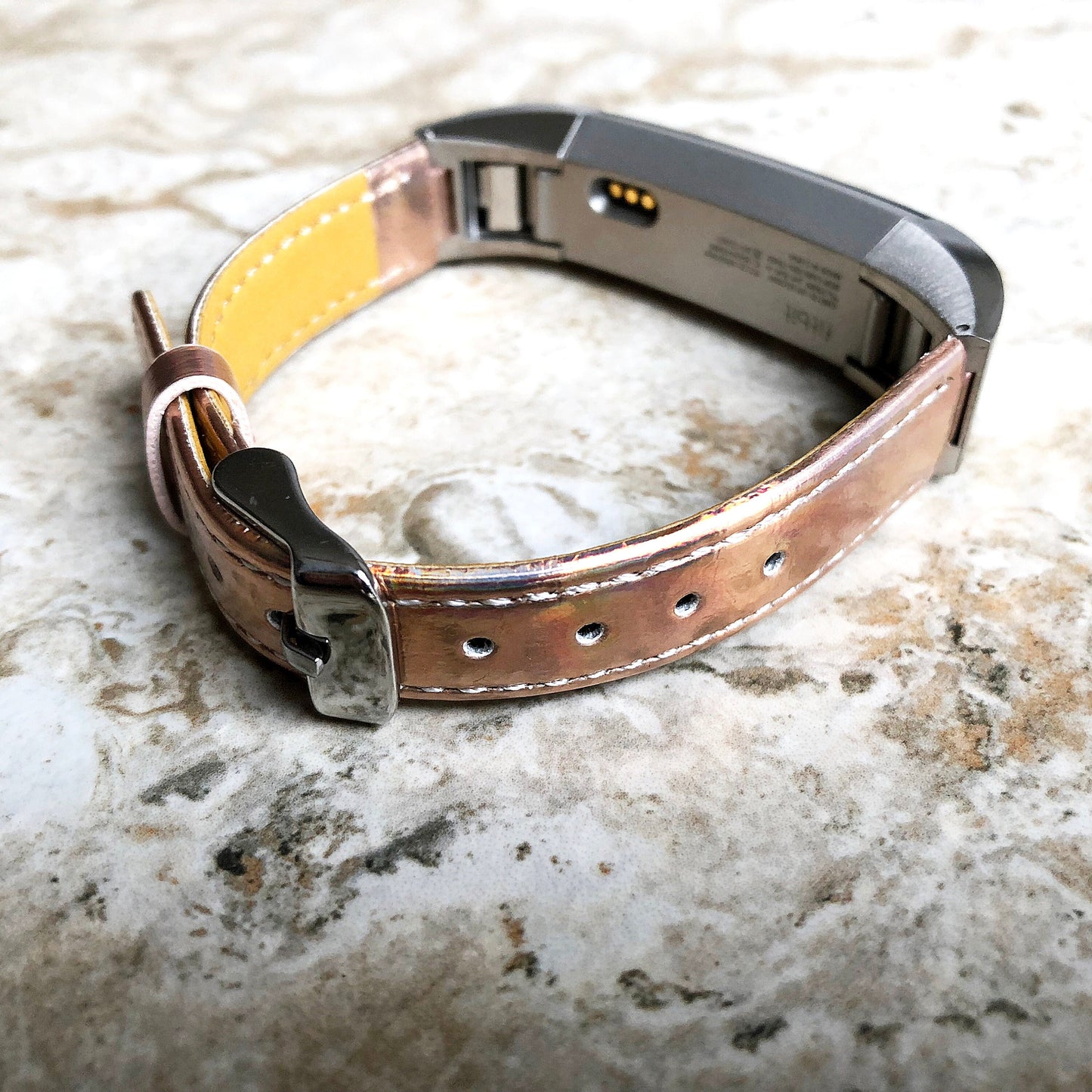 Fitbit Alta HR Chameleon Stylish Unisex Soft Leather Band Strap with Stitching Details Quick Release Adapters Included Ready to Attach