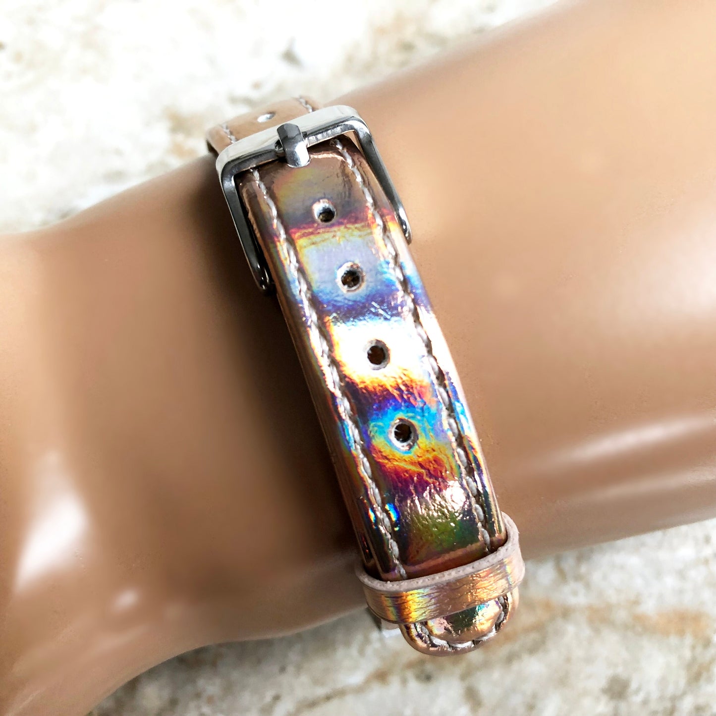 Fitbit Alta HR Chameleon Stylish Unisex Soft Leather Band Strap with Stitching Details Quick Release Adapters Included Ready to Attach