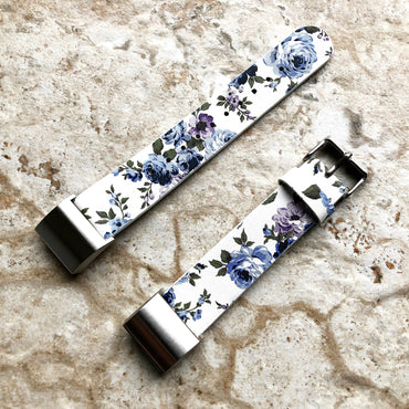 Fitbit Charge 2 FL-2-CH2 Soft Leather Band Strap Compatible with Fitness Tracker Replacement Wristband Bracelet w Adapters Quick Release