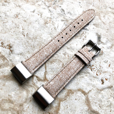 Fitbit Charge 2 JW1-CH2 Soft Leather Jeans Band Strap Compatible with Fitness Tracker Replacement Wristband Bracelet Adapters Quick Release