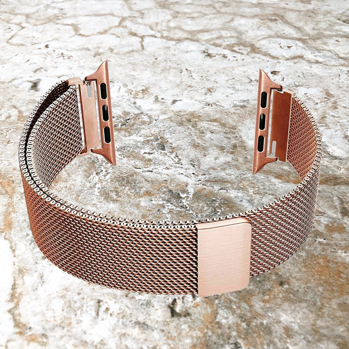 Apple Watch Rose Gold Color Band Set Crystal Bezel Case Cover for Ultra 2 9 8 7 SE 6 5 4 3 2 1 49mm 45mm 44 42 41mm 40mm 38mm Milanese Strap