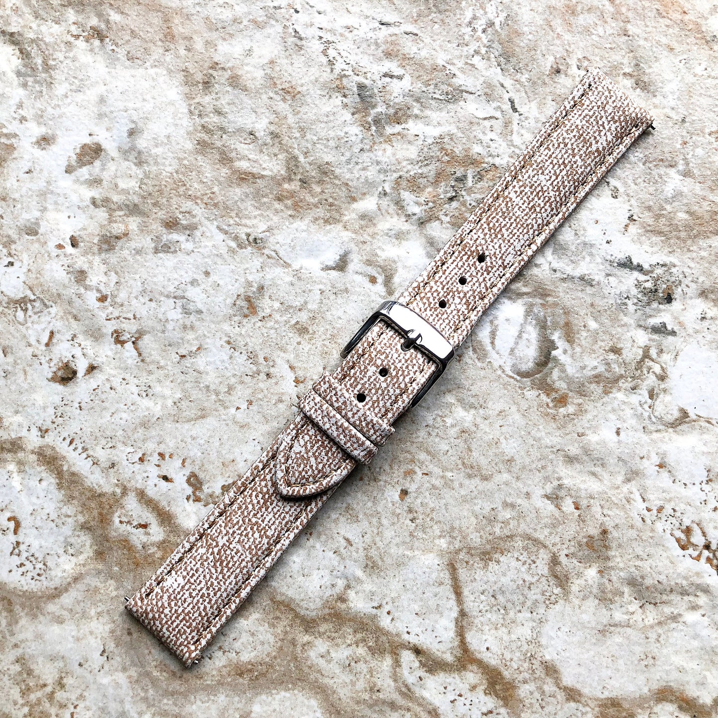 18mm Width Jeans JW1 Soft Leather Watch Strap Band Stitched for Wrist Hand Watches - Quick Release Pins Included Easy and Ready to Attach
