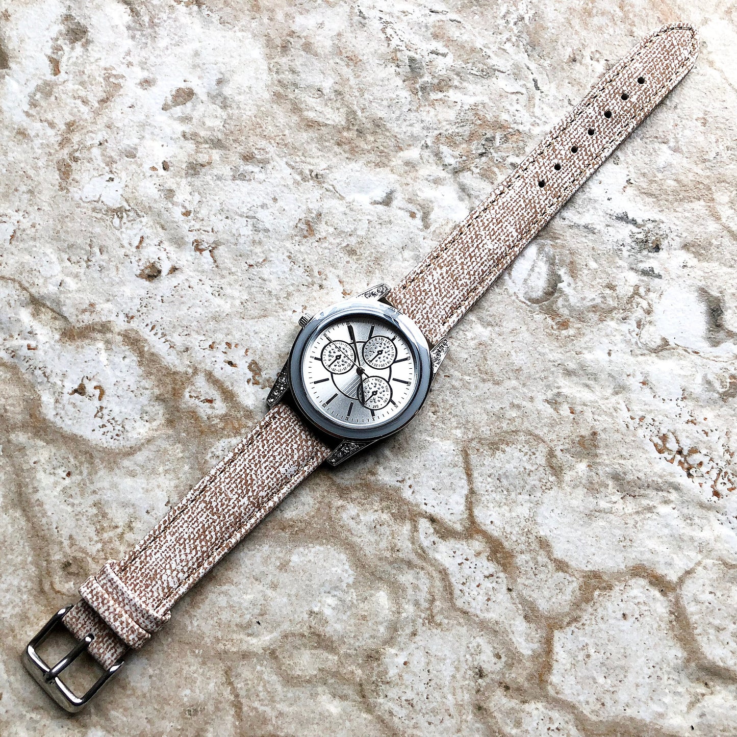 18mm Width Jeans JW1 Soft Leather Watch Strap Band Stitched for Wrist Hand Watches - Quick Release Pins Included Easy and Ready to Attach