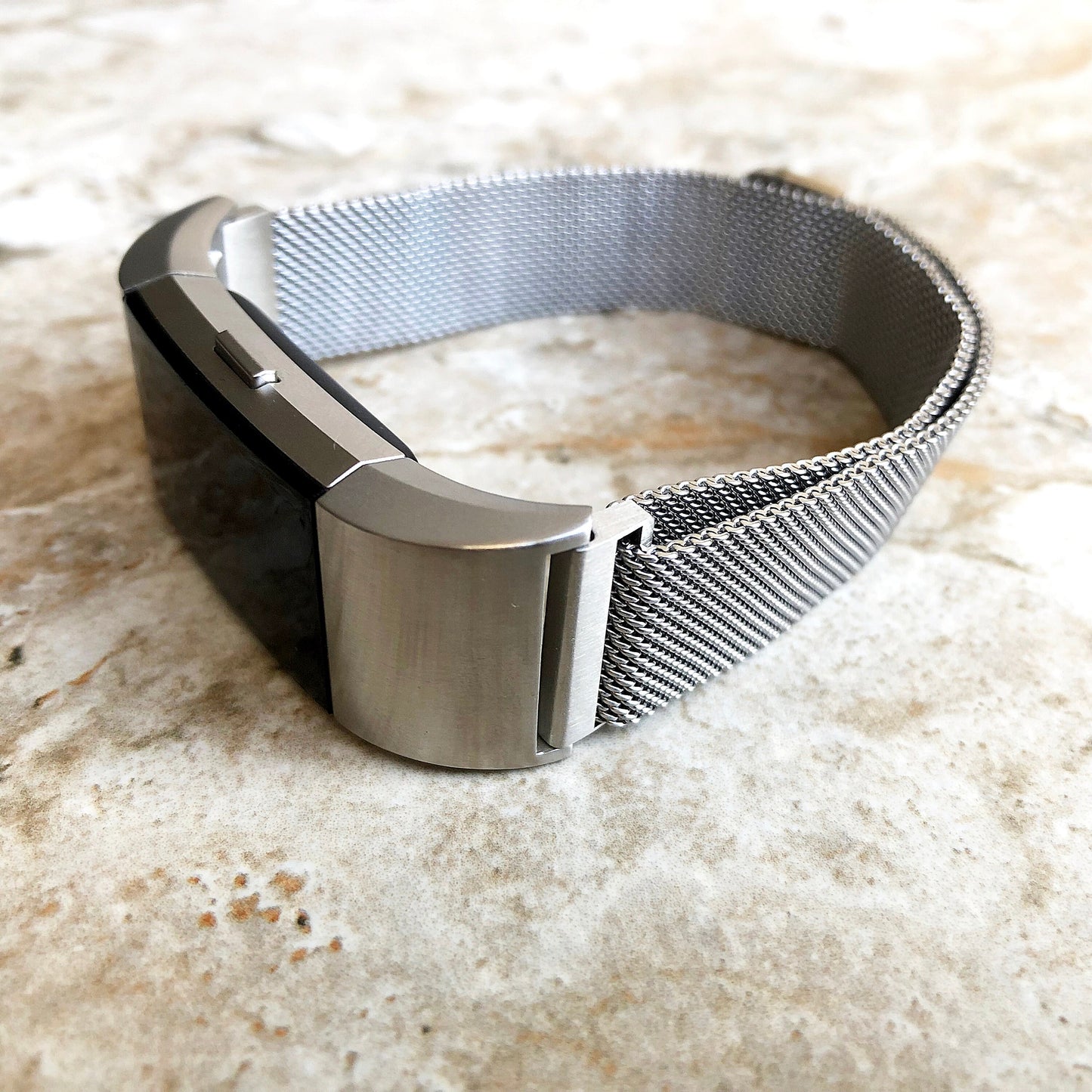 Fitbit Charge 2 3 4 5 6 Modern Band Compatible with Fitness Tracker Pink Rose Gold Black Silver Adjustable Milanese Strap Magnetic Closure