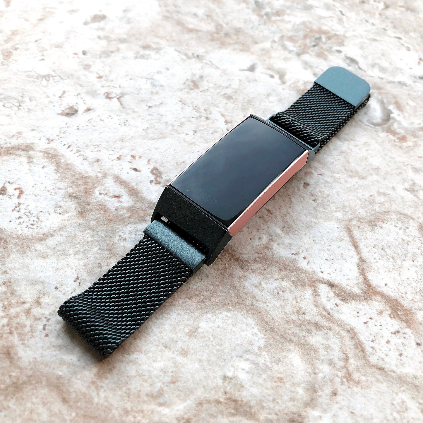 Fitbit Charge 6 5 4 3 2 Stainless Steel Band 18mm 19mm for Fitness Tracker Watches Breathable Adjustable Milanese Strap Magnetic Closure