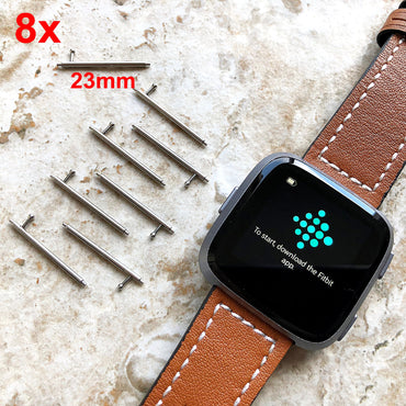Versa 2 8pcs Set Quick Release Pins Compatible with Fitbit Smartwatch Lever Spring Bars 23mm Stainless Steel Watch Band Parts Diameter 1.5mm
