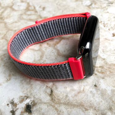 Apple Electric Pink Band Loop Hook for iWatch Ultra 2 9 8 7 SE 6 5 4 3 2 1 Series 38mm 40mm 41mm 42mm 44mm 45mm 49mm Sport Strap Nylon Weave