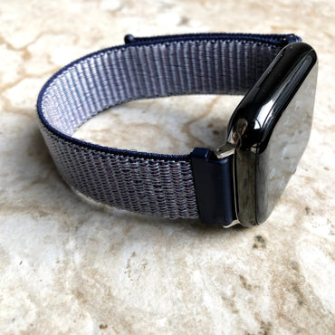 Apple Midnight Blue Band Loop and Hook for Watch Ultra 2 9 8 7 SE 6 5 4 3 2 Series 38mm 40 41mm 42mm 44mm 45mm 49mm Sport Strap Nylon Weave