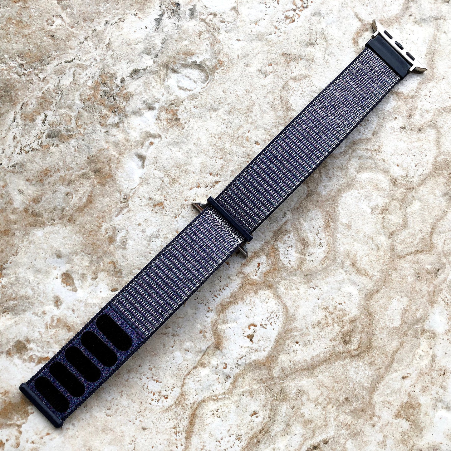 Apple Midnight Blue Band Loop and Hook for Watch Ultra 2 9 8 7 SE 6 5 4 3 2 Series 38mm 40 41mm 42mm 44mm 45mm 49mm Sport Strap Nylon Weave
