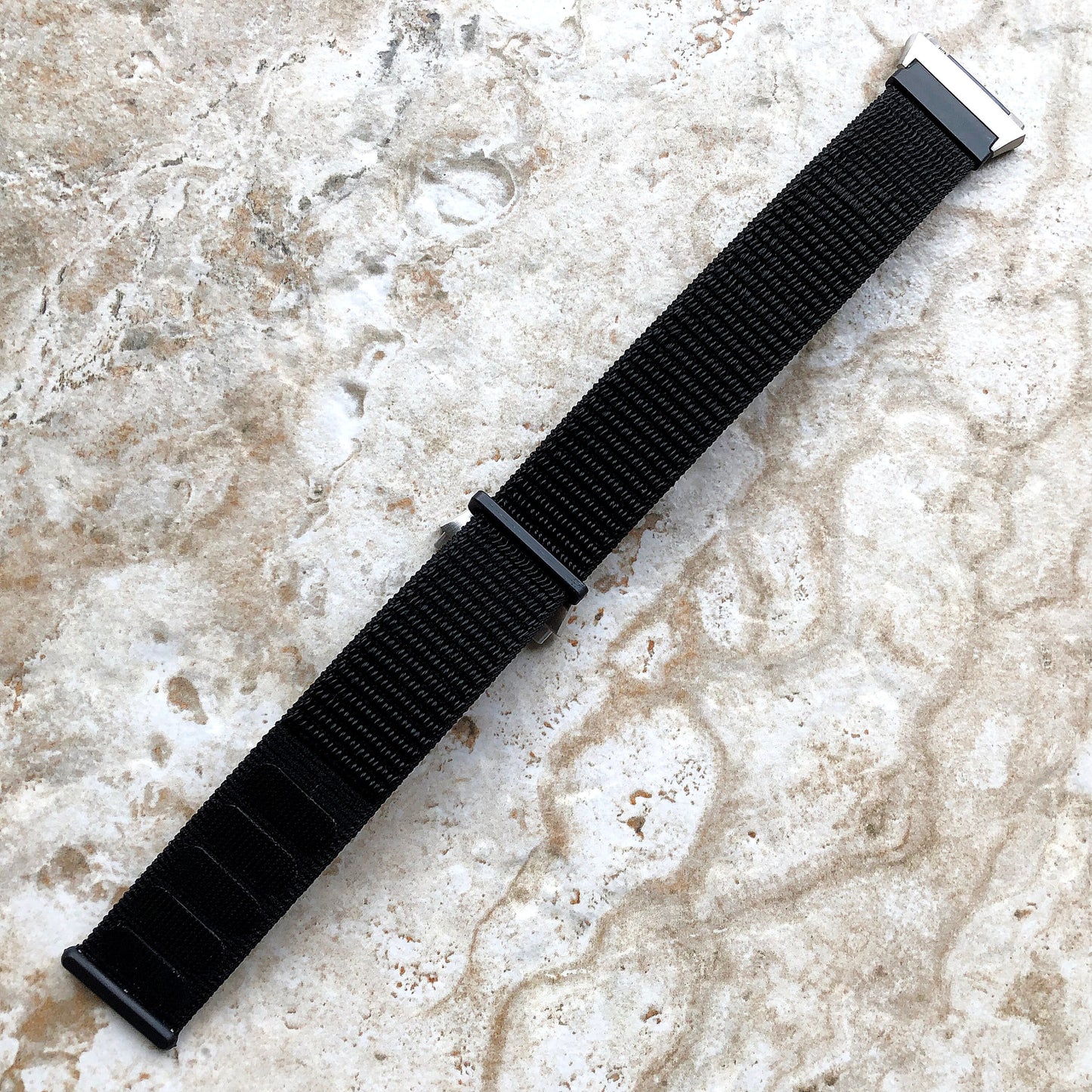 Fitbit Ionic Black Sports Loop n Hook Band Strap for Watch Band Strap Adjustable with Quick Release Adapters Silver Rose Gold Black