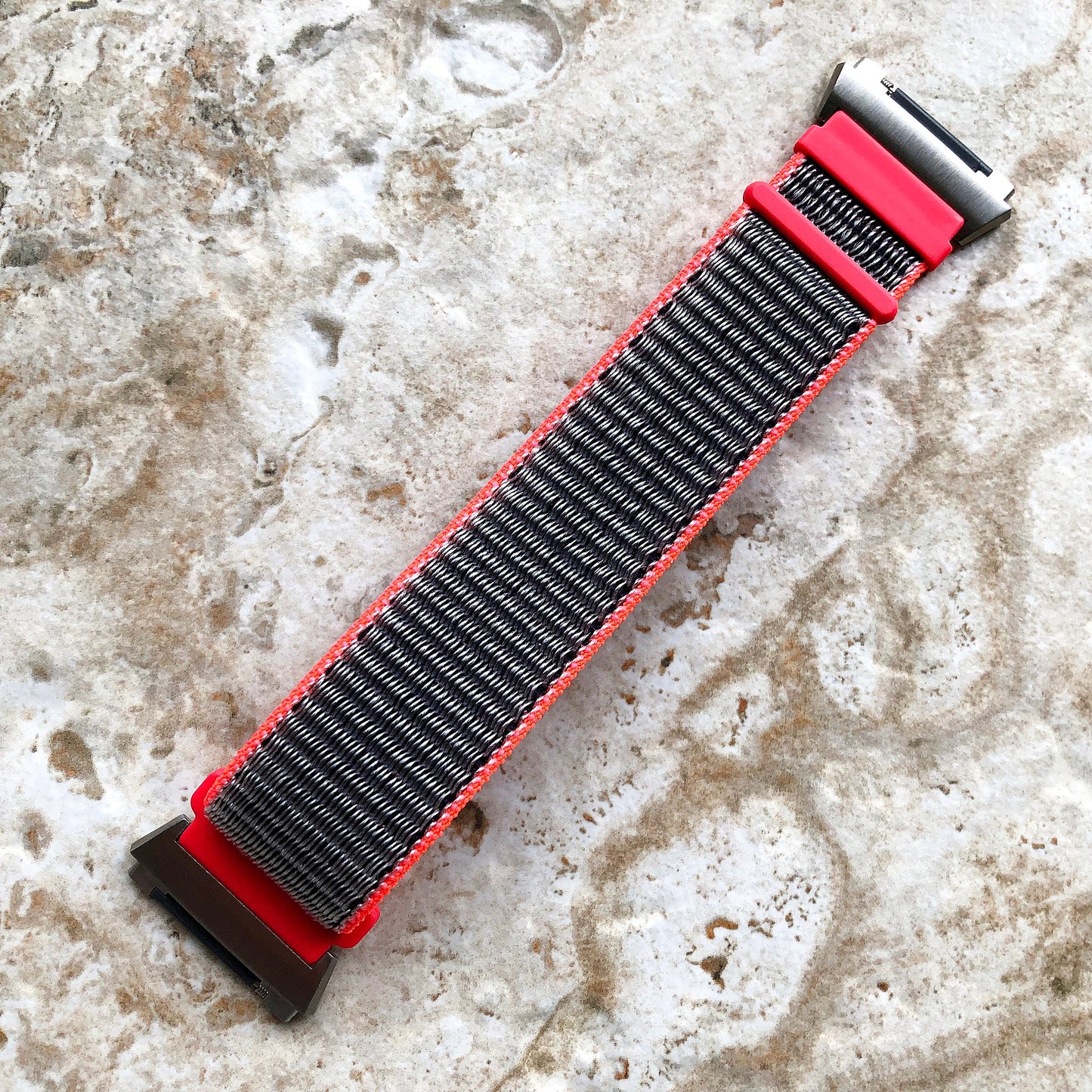 Fitbit Ionic Electric Pink Sports Loop n Hook Band Strap for Watch Band Strap Adjustable with Quick Release Adapters Silver Rose Gold Black