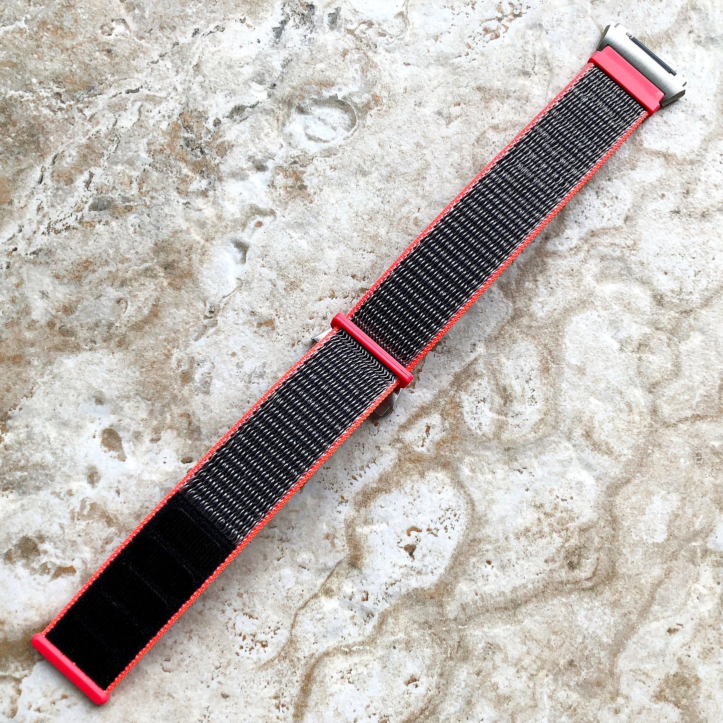 Fitbit Ionic Electric Pink Sports Loop n Hook Band Strap for Watch Band Strap Adjustable with Quick Release Adapters Silver Rose Gold Black
