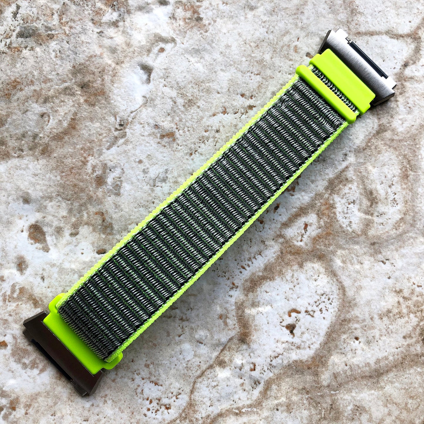 Fitbit Ionic Flash Sports Loop n Hook Band Strap for Watch Band Strap Adjustable with Quick Release Adapters Silver Rose Gold Black