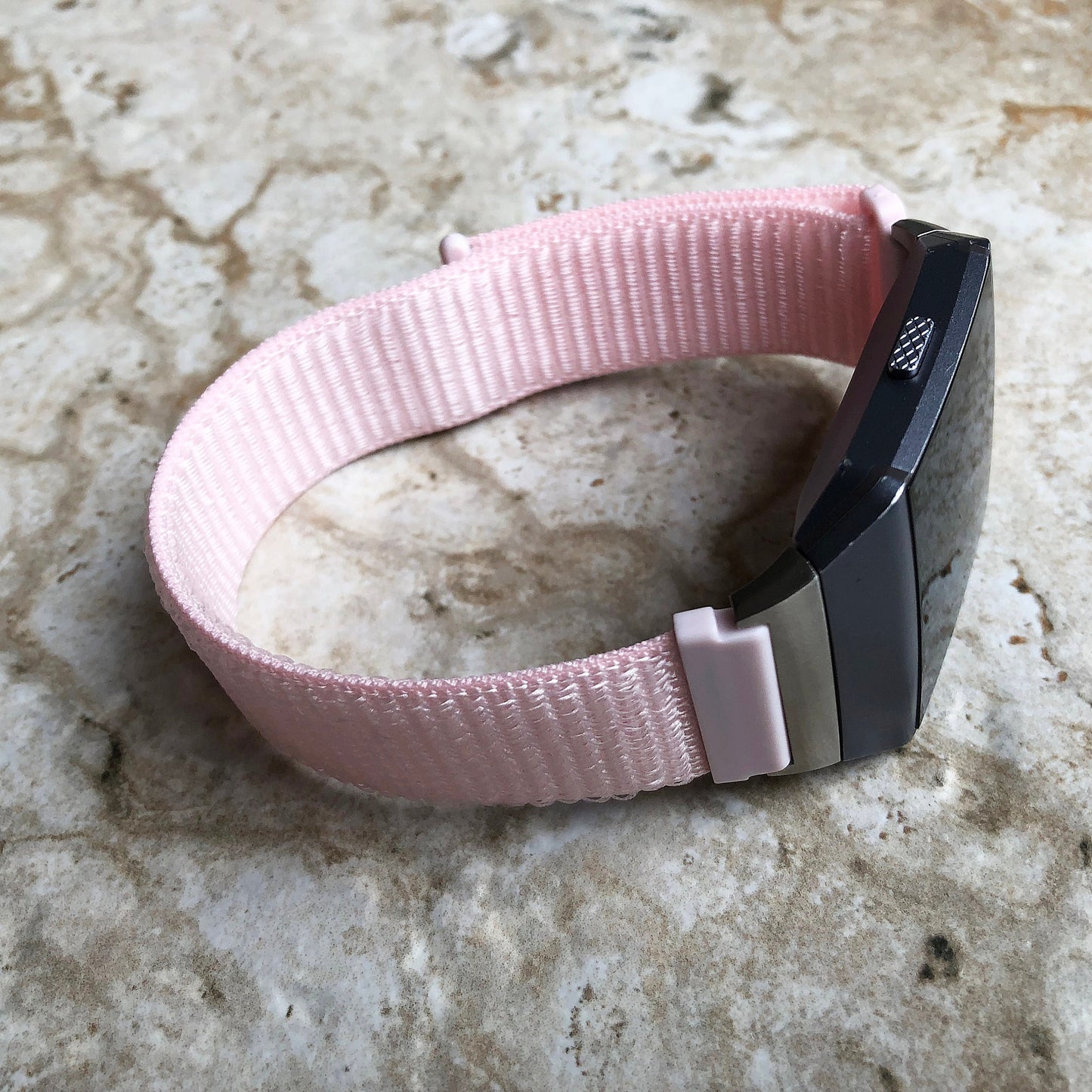 Fitbit Ionic Pearl Pink Sports Loop n Hook Band Strap for Watch Band Strap Adjustable with Quick Release Adapters Silver Rose Gold Black