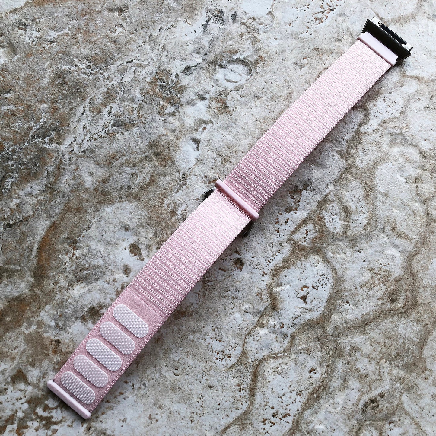 Fitbit Ionic Pearl Pink Sports Loop n Hook Band Strap for Watch Band Strap Adjustable with Quick Release Adapters Silver Rose Gold Black