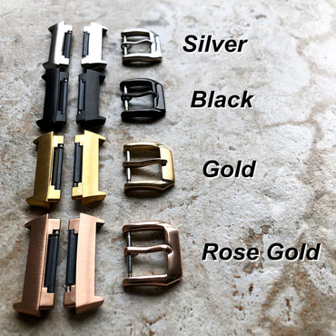 Fitbit Ionic Orchids Slim Elegant Soft Leather Band Strap Bracelet for Smartwatch Quick Release Adapters in Silver Rose Gold Black