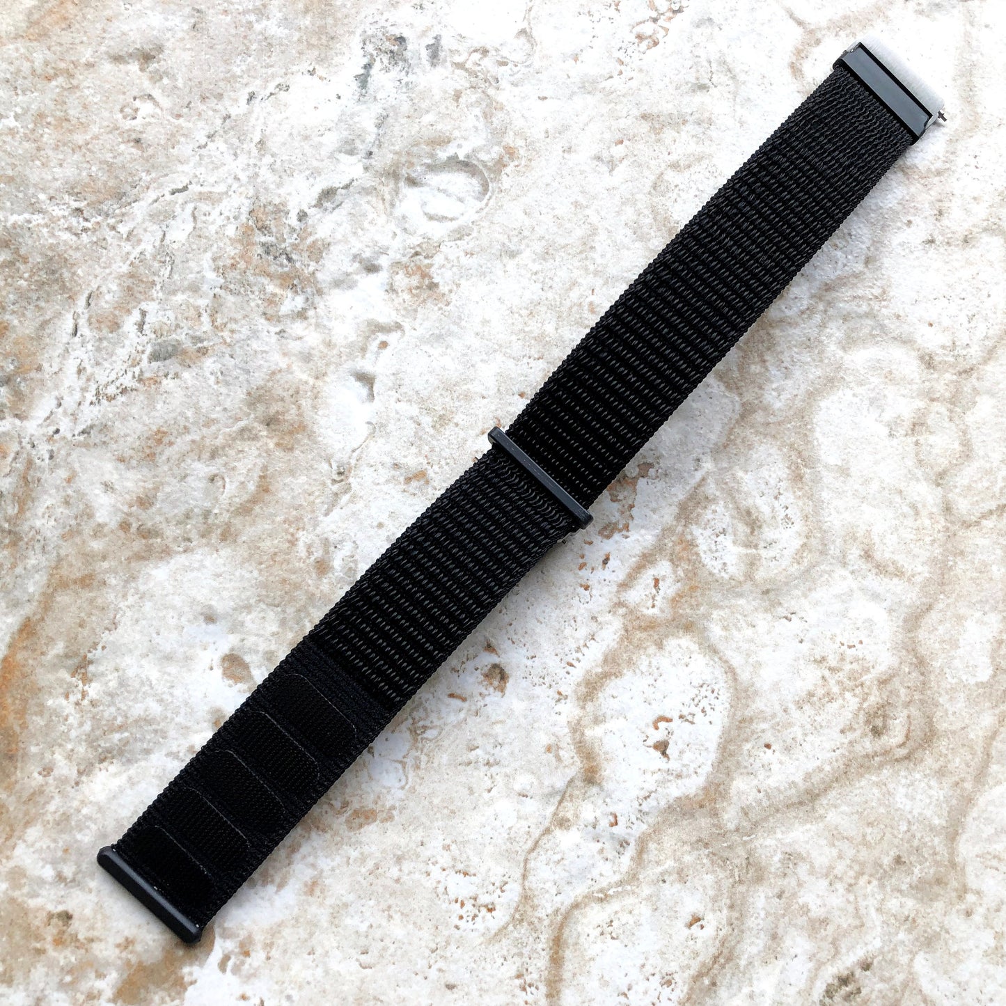 Fitbit Versa 2 3 4 Sense 2 Sports Band Black Loop and Hook Strap Watch Bands Straps Adjustable with Quick Adapters Silver Rose Gold Black