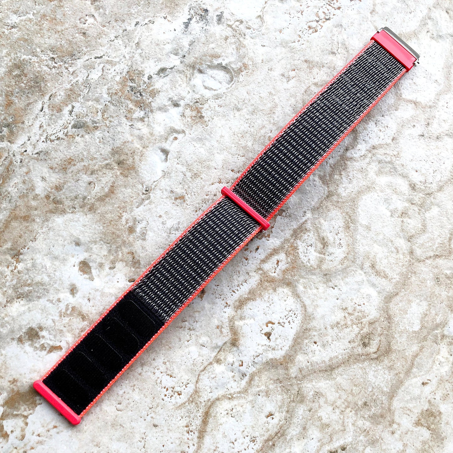Fitbit Versa 2 3 4 Sense 2 Sport Band Electric Pink Loop and Hook Strap Watch Bands Straps Adjustable Quick Adapters Silver Rose Gold Black
