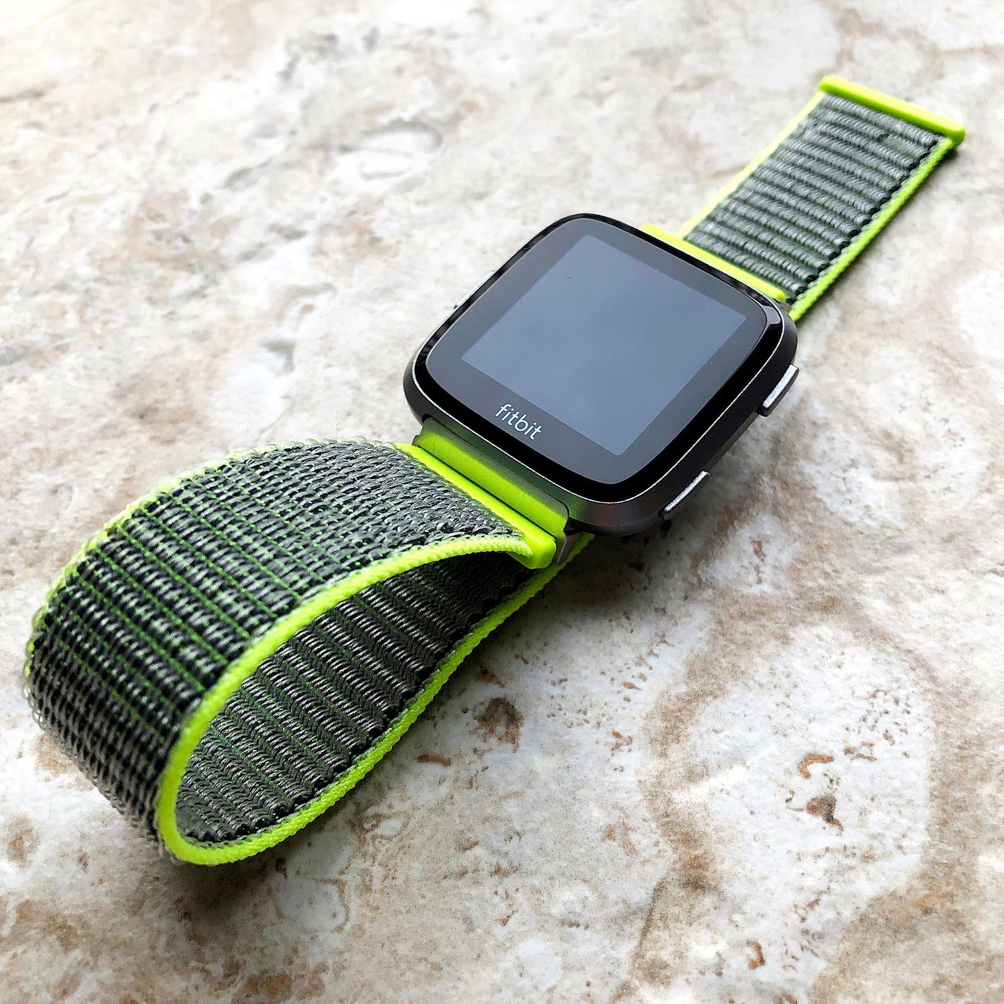 Fitbit Versa 2 3 4 Sense 2 Sports Band Flash Loop and Hook Strap Watch Bands Straps Adjustable with Quick Adapters Silver Rose Gold Black