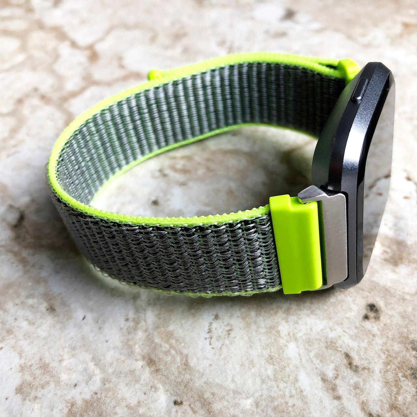 Fitbit Versa 2 3 4 Sense 2 Sports Band Flash Loop and Hook Strap Watch Bands Straps Adjustable with Quick Adapters Silver Rose Gold Black