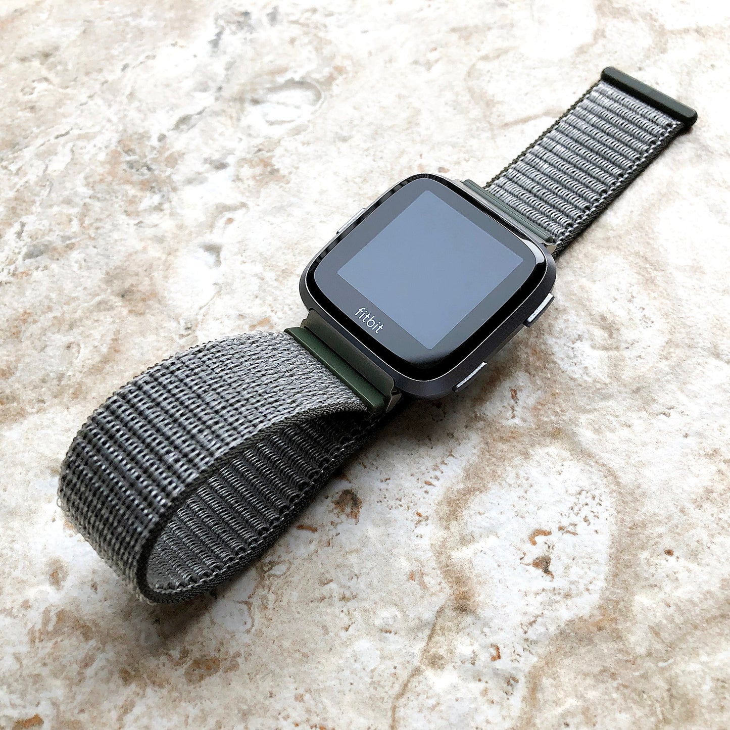 Fitbit Versa 2 3 4 Sense 2 Sports Band Green Olive Loop and Hook Strap Watch Bands Straps Adjustable Quick Adapters Silver Rose Gold Black
