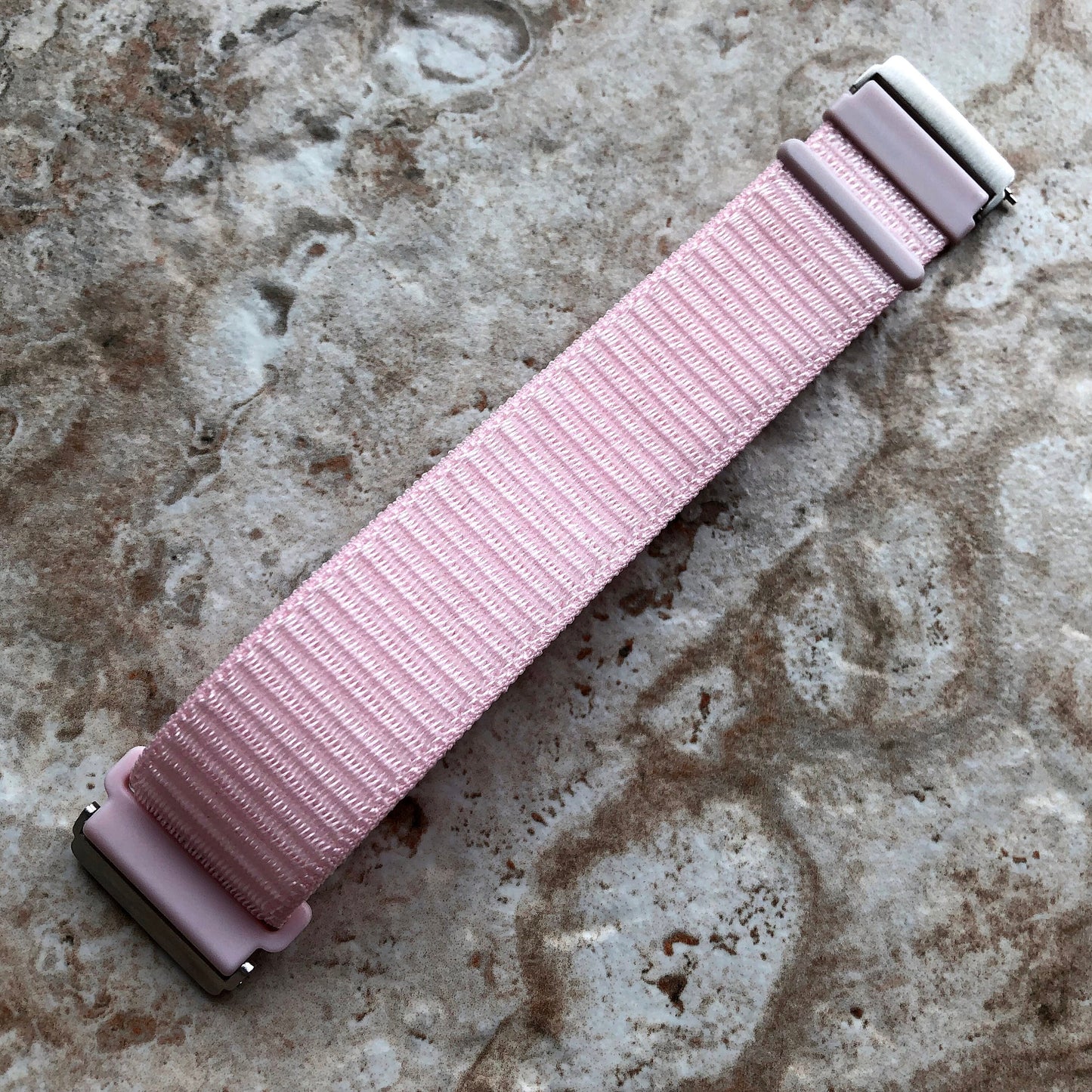 Versa 2 3 4 Sense 2 Pearl Pink Sports Loop Hook Band Strap Compatible with Fitbit Watch Adjustable and Quick Adapters Silver Rose Gold Black