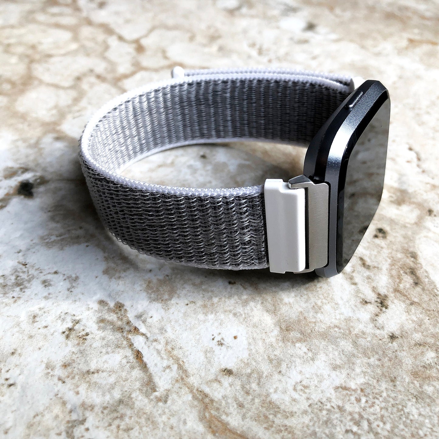 Fitbit Versa 2 3 4 Sense 2 Sports Band Seashell Loop and Hook Strap Watch Bands Straps Adjustable with Quick Adapters Silver Rose Gold Black