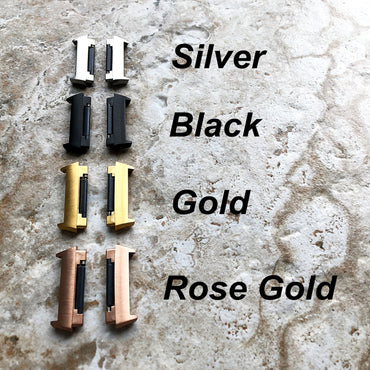 Fitbit Ionic Black Sports Loop n Hook Band Strap for Watch Band Strap Adjustable with Quick Release Adapters Silver Rose Gold Black