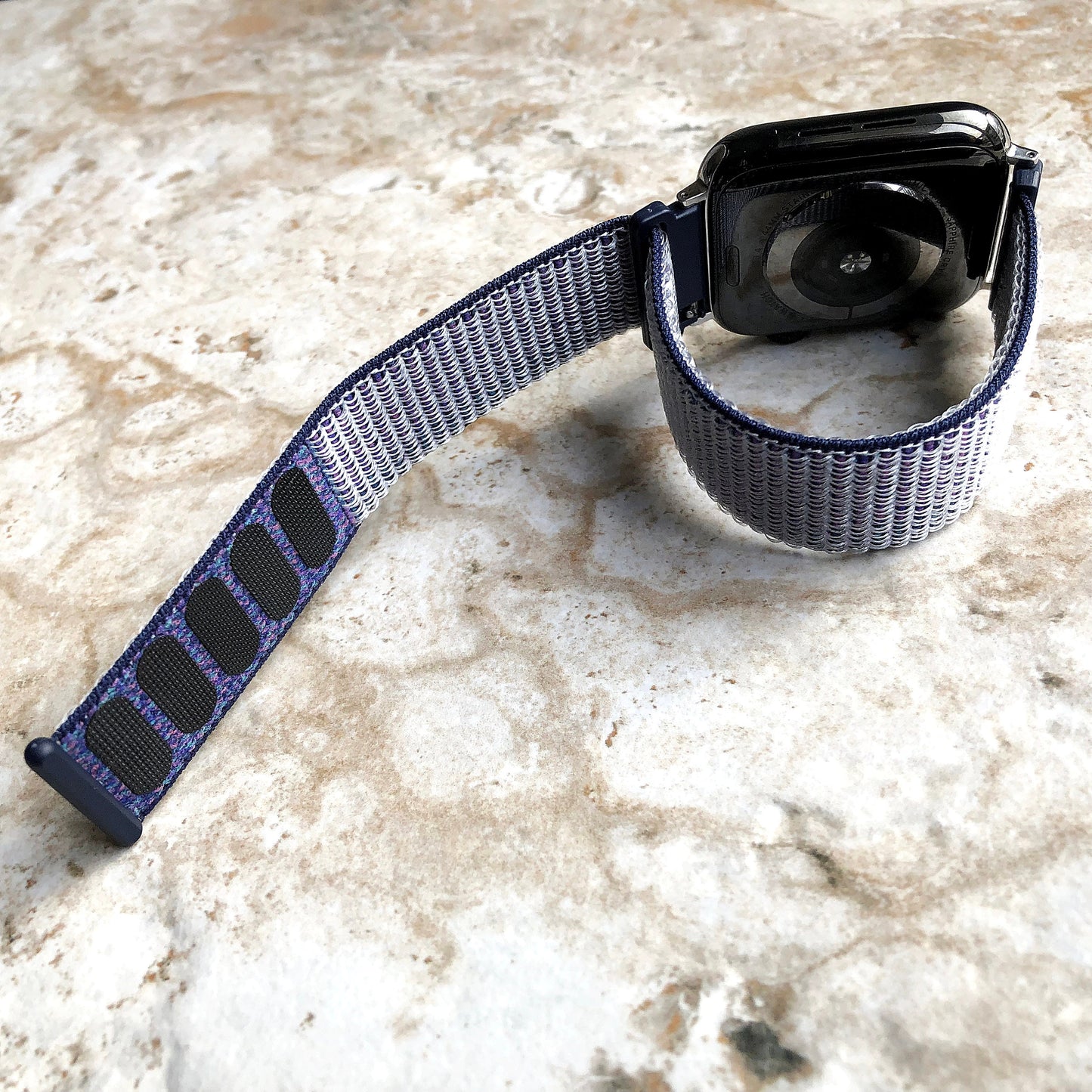 Apple Midnight Blue Band Loop and Hook for Watch Ultra 2 9 8 7 SE 6 5 4 3 2 Series 38mm 40 41mm 42mm 44mm 45mm 49mm Sport Strap Nylon Weave