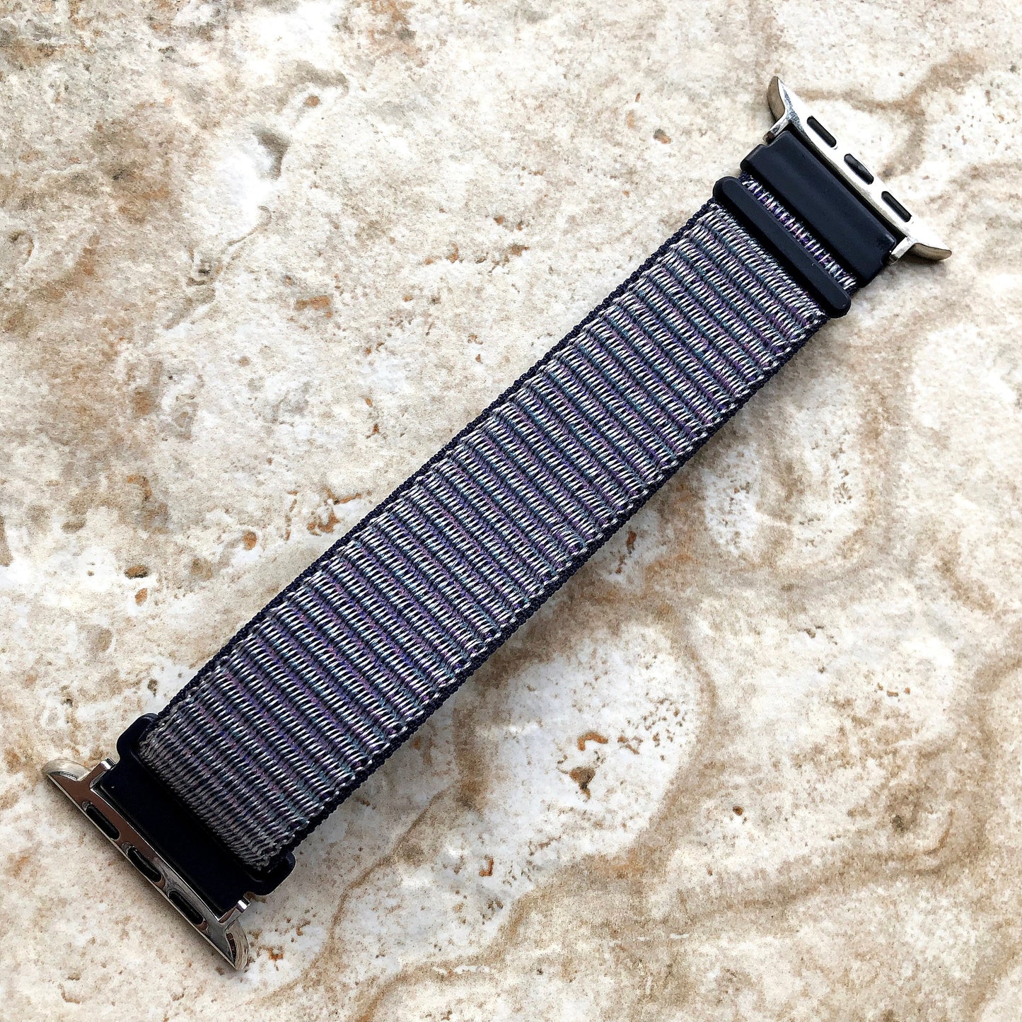 Apple Midnight Blue Band Loop and Hook for Watch Ultra 2 9 8 7 SE 6 5 4 3 2 Series 38mm 40 41mm 42mm 44mm 45mm 49mm Sport Strap Nylon Weave