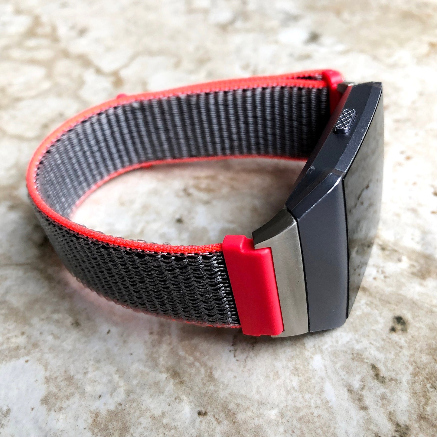 Fitbit Ionic Electric Pink Sports Loop n Hook Band Strap for Watch Band Strap Adjustable with Quick Release Adapters Silver Rose Gold Black