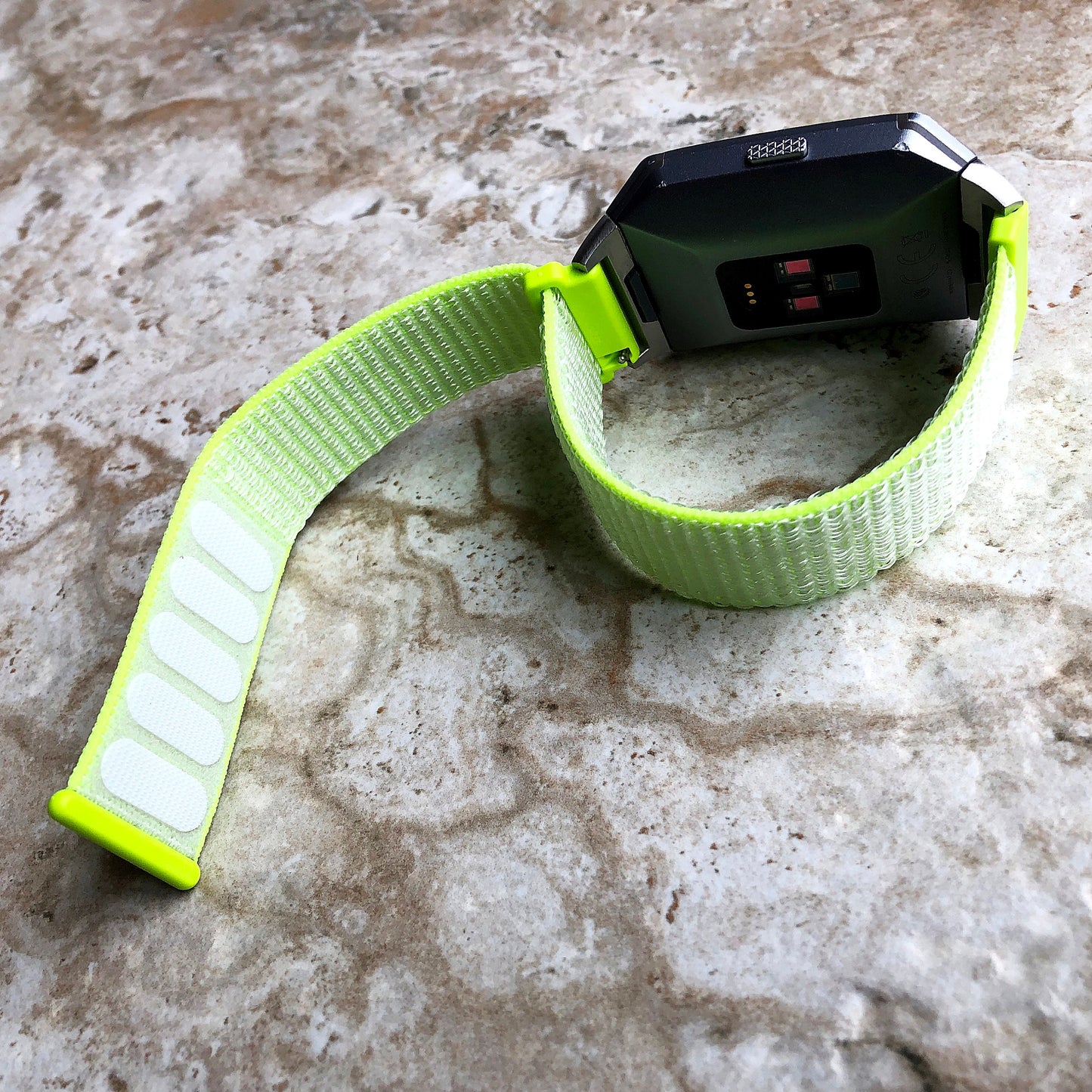 Fitbit Ionic Flash Light Sports Loop n Hook Band Strap for Watch Band Strap Adjustable with Quick Release Adapters Silver Rose Gold Black