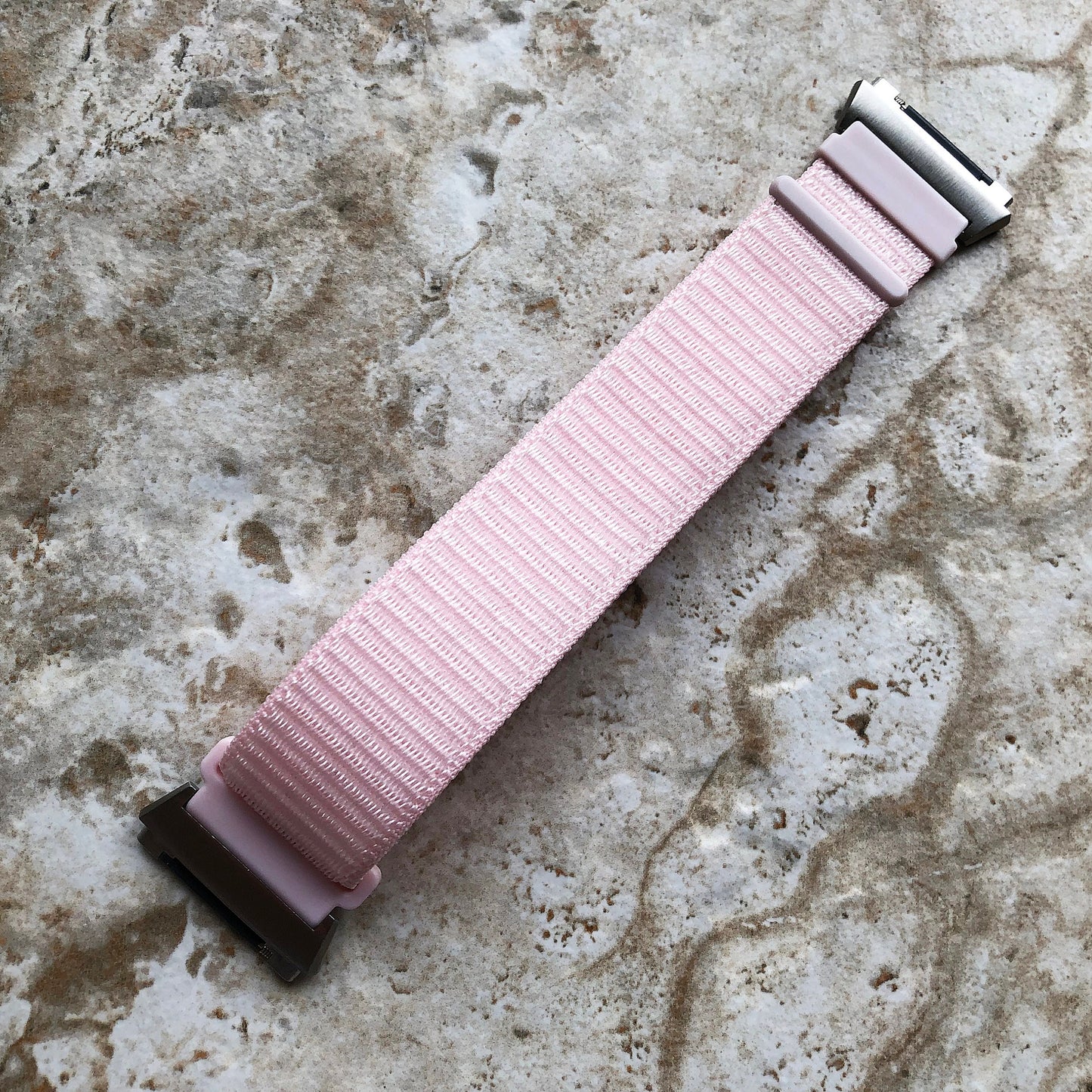 Fitbit Ionic Pearl Pink Sports Loop n Hook Band Strap for Watch Band Strap Adjustable with Quick Release Adapters Silver Rose Gold Black